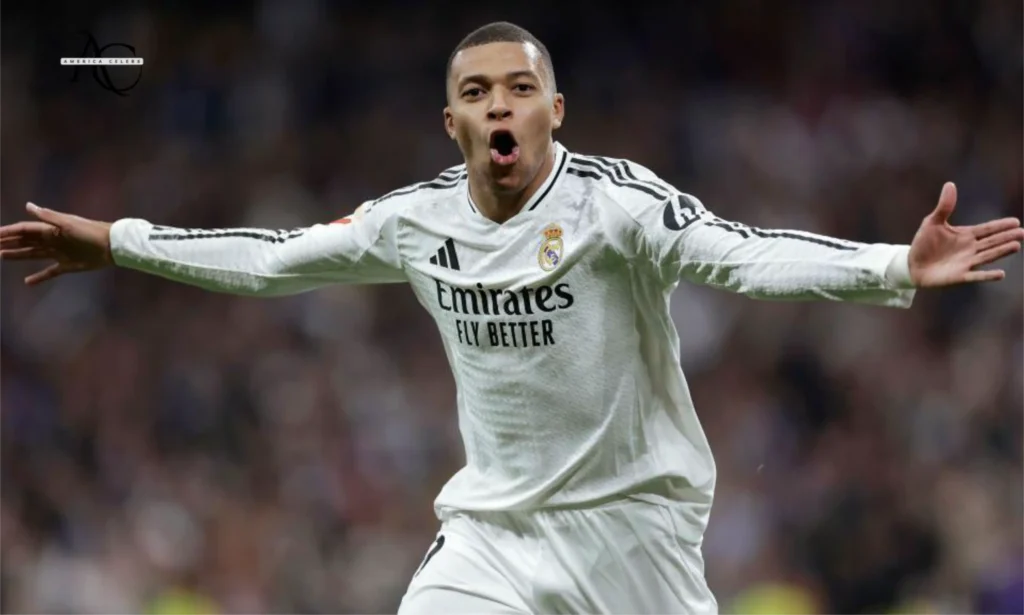 Kylian Mbappé in real madrid jersey