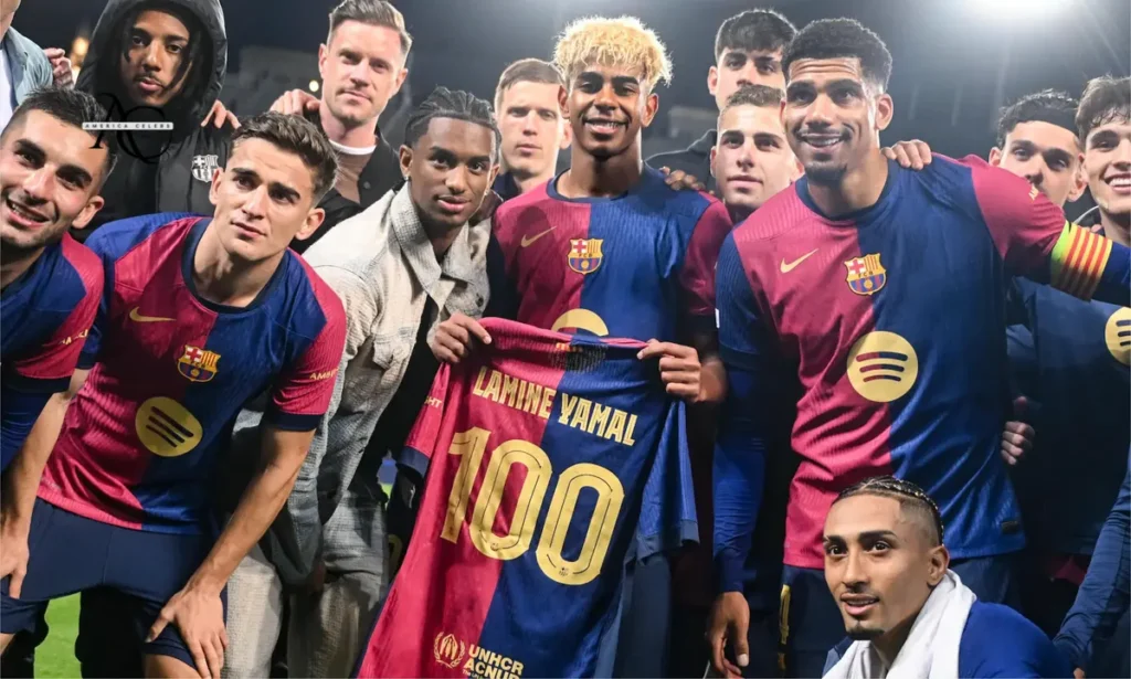Barcelona and spain star Lamine Yamal